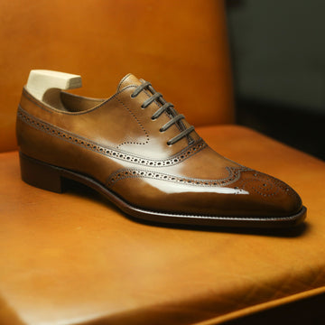 Men’s black Oxford leather shoes
