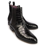 Lexaitaliano Chelsea Boots in Black Alligator