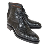 Lexaitaliano Ankle Boots in Black Crocodile
