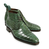 Lexaitaliano Alligator Chukka Boots in Green