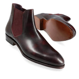 Lexaitaliano Chelsea Boots in Burgundy Museum