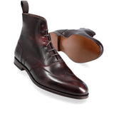 Lexaitaliano Balmoral Boots with Wingtip in Burgundy Museum