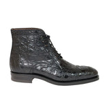 Lexaitaliano Ankle Boots in Black Crocodile