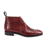 Lexaitaliano Alligator Chukka Boots in Burgundy