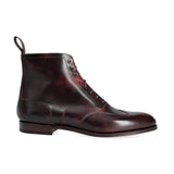 Lexaitaliano Balmoral Boots with Wingtip in Burgundy Museum