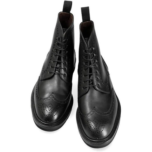 Lexaitaliano Wingtip Boots in Black Funchal