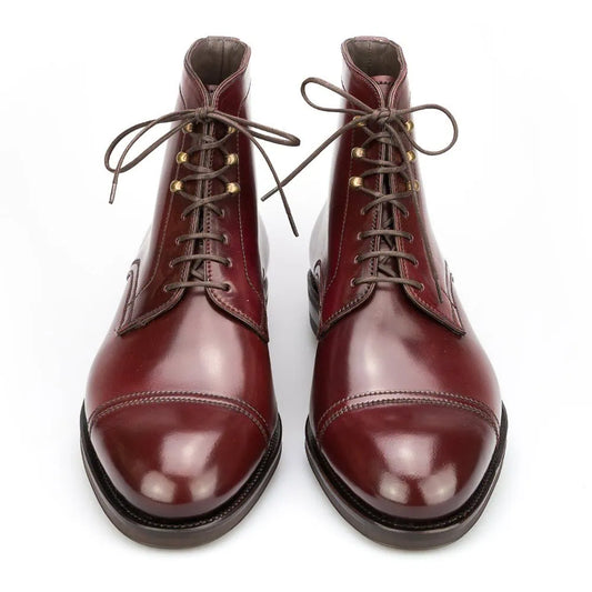 DRESS BOOTS IN CORDOVAN BURGUNDY