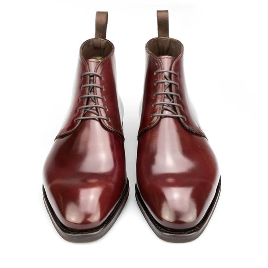 CHUKKA BOOTS IN BURGUNDY SHELL CORDOVAN