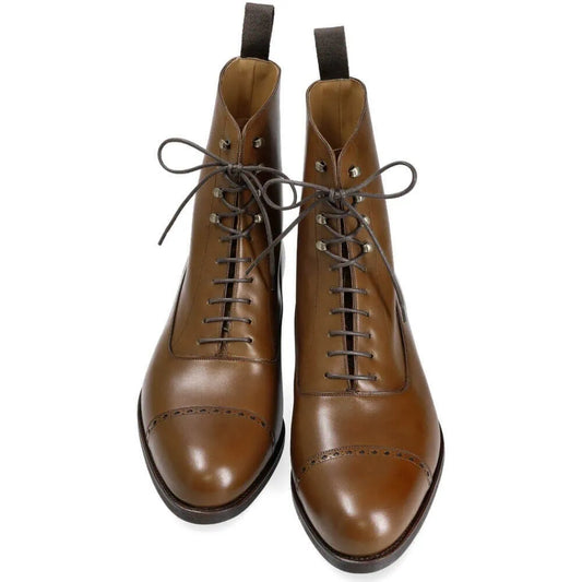 Lexaitaliano Balmoral Boots in Brown Vegan