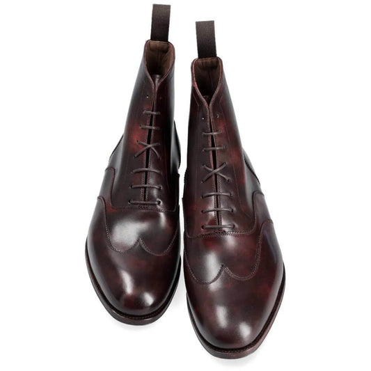 Lexaitaliano Balmoral Boots with Wingtip in Burgundy Museum