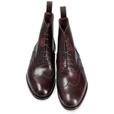 Lexaitaliano Balmoral Boots with Wingtip in Burgundy Museum