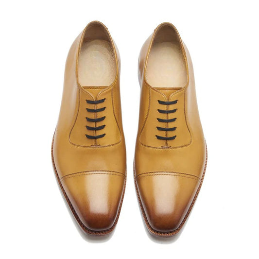 Adele-Adelaide Oxford - Mustard | Hand Welted