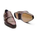 Aspen Double Monk Strap - Burgundy Museum Calf | Hand Welted