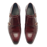 Aspen Double Monk Strap - Burgundy Museum Calf | Hand Welted