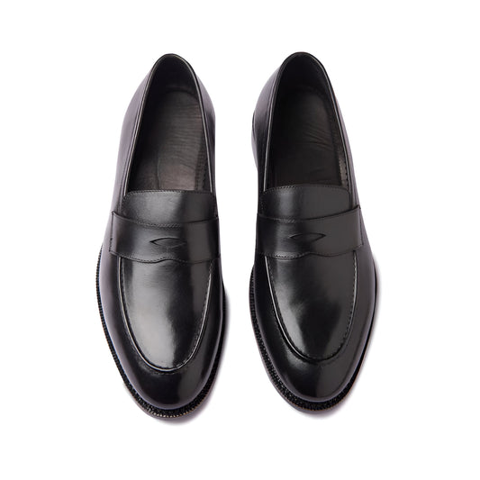Aurus Penny Loafer - Black Hand Welted Classics Collection