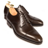 BROWN BOXCALF DERBY SHOES LASTEN IN RAIN-EE