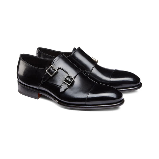 Black Leather Castle Monk Straps
