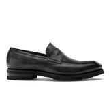 Black Leather Joliette Loafers