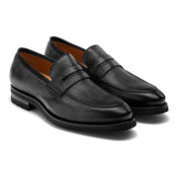 Black Leather Joliette Loafers