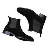 Croc Print Leather & Suede Seville Slip On Chelsea Boots in different color