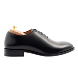 Black Leather Drayton One Cut Oxfords - Formal Shoes