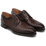 Holloway Braided Leather Derby Shoes – Rich Brown