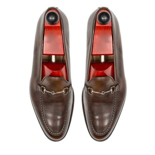 Brown Leather Palmela Horsebit Loafers