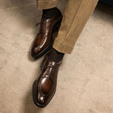 Brown Leather Teruel Derby Shoes-AW24