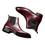 Croc Print Leather & Suede Seville Slip On Chelsea Boots in different color