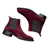 Croc Print Leather & Suede Seville Slip On Chelsea Boots in different color