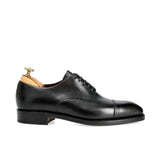 CAPTOE DERBY SHOES IN BLACK BOXCALF