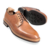 PLAIN TOE BLUCHER SHOES IN NATURAL CORDOVAN