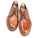 PLAIN TOE BLUCHER SHOES IN NATURAL CORDOVAN