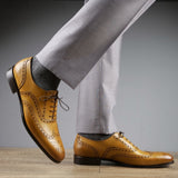 Cambridge Wingtip Oxford Brogue – Almond Tan