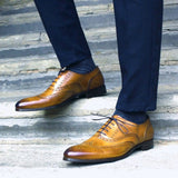 Cambridge Wingtip Oxford Brogue – Almond Tan