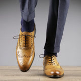 Cambridge Wingtip Oxford Brogue – Almond Tan