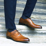 Cambridge Wingtip Oxford Brogue – Light Tan