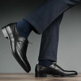 Cambridge Wingtip Oxford Brogue – Black