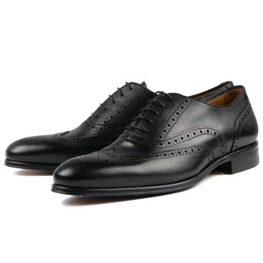 Cambridge Wingtip Oxford Brogue – Black
