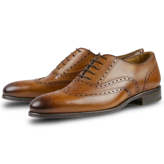 Cambridge Wingtip Oxford Brogue – Light Tan