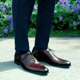Cambridge Wingtip Oxford Brogue Oxblood