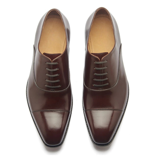 Cap-toe Oxford - Rosewood Brown Aniline Calf