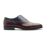 Contemporary Balmoral - Navy & Maroon Museum Calf | Hand Welted