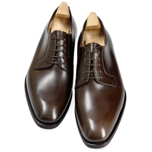 Derby Shoes in Brown Boxcalf