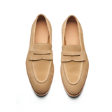 Denver Penny Loafer - Castorino Suede Cashew Hand Welted
