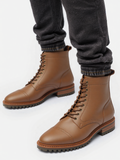 Dixon Cap-Toe Derby Boot – Rugged Elegance in Brown Pullup Leather