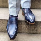 Hampton Penny Loafer – Blue Patina