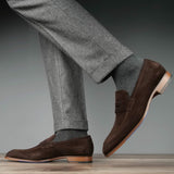 Hampton Penny Loafer – Brown Suede