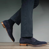 Hampton Penny Loafer – Navy Blue Suede