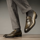 Hampton Penny Loafer – Olive Green